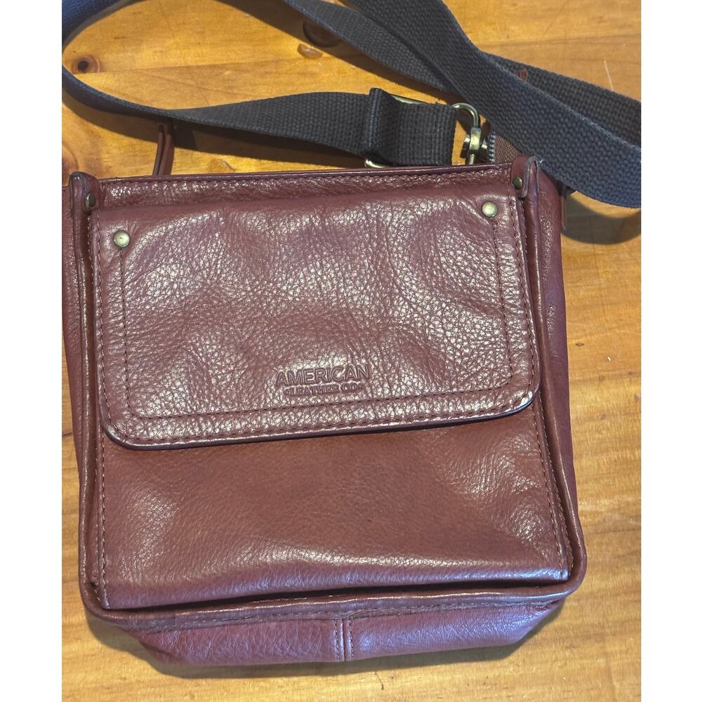 American Leather Company Small Honey Brown Leather Crossbody